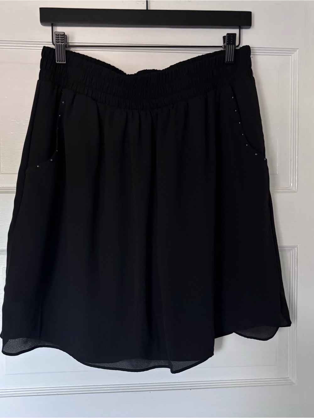 NWOT Mossimo Black A-Line Elastic-Waist Skirt